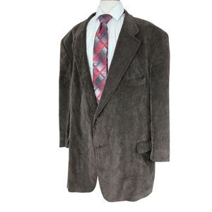 Oak Hill Corduroy Jacket Blazer Sport Coat Men's 60L Brown 2-BTN Formal Event